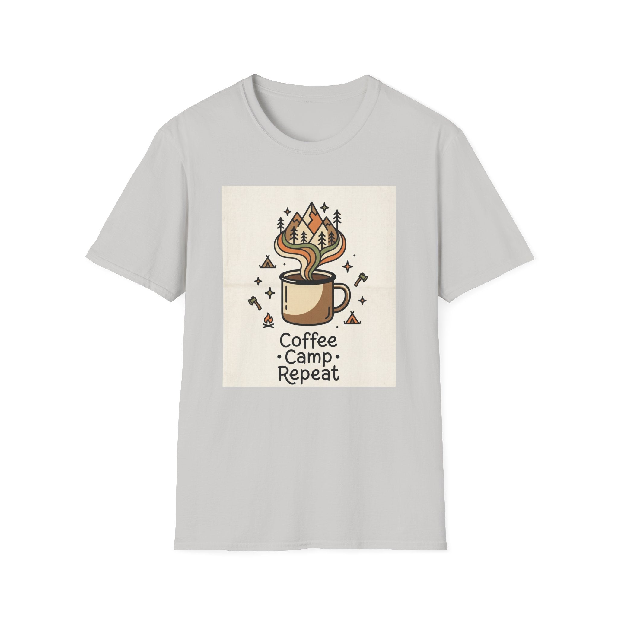Coffee Camp Repeat Sketch T-shirt