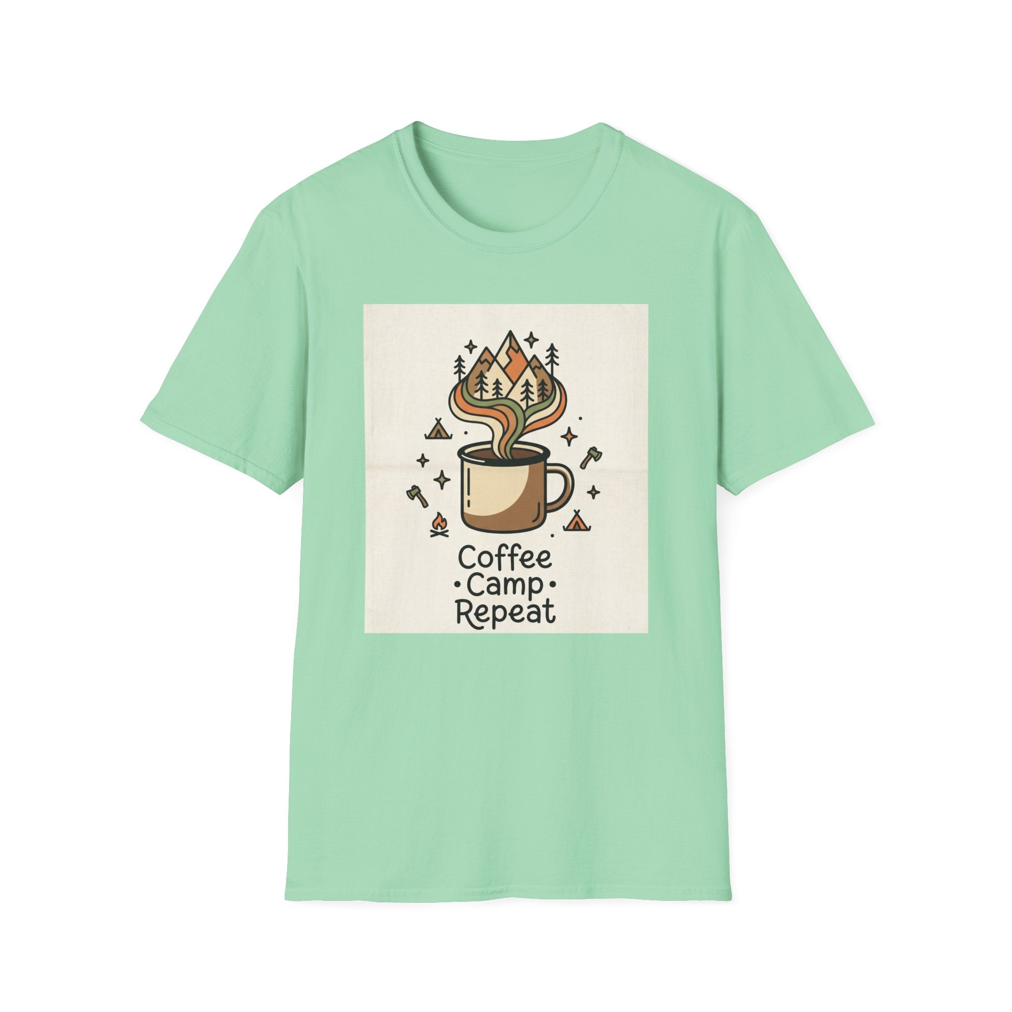 Coffee Camp Repeat Sketch T-shirt