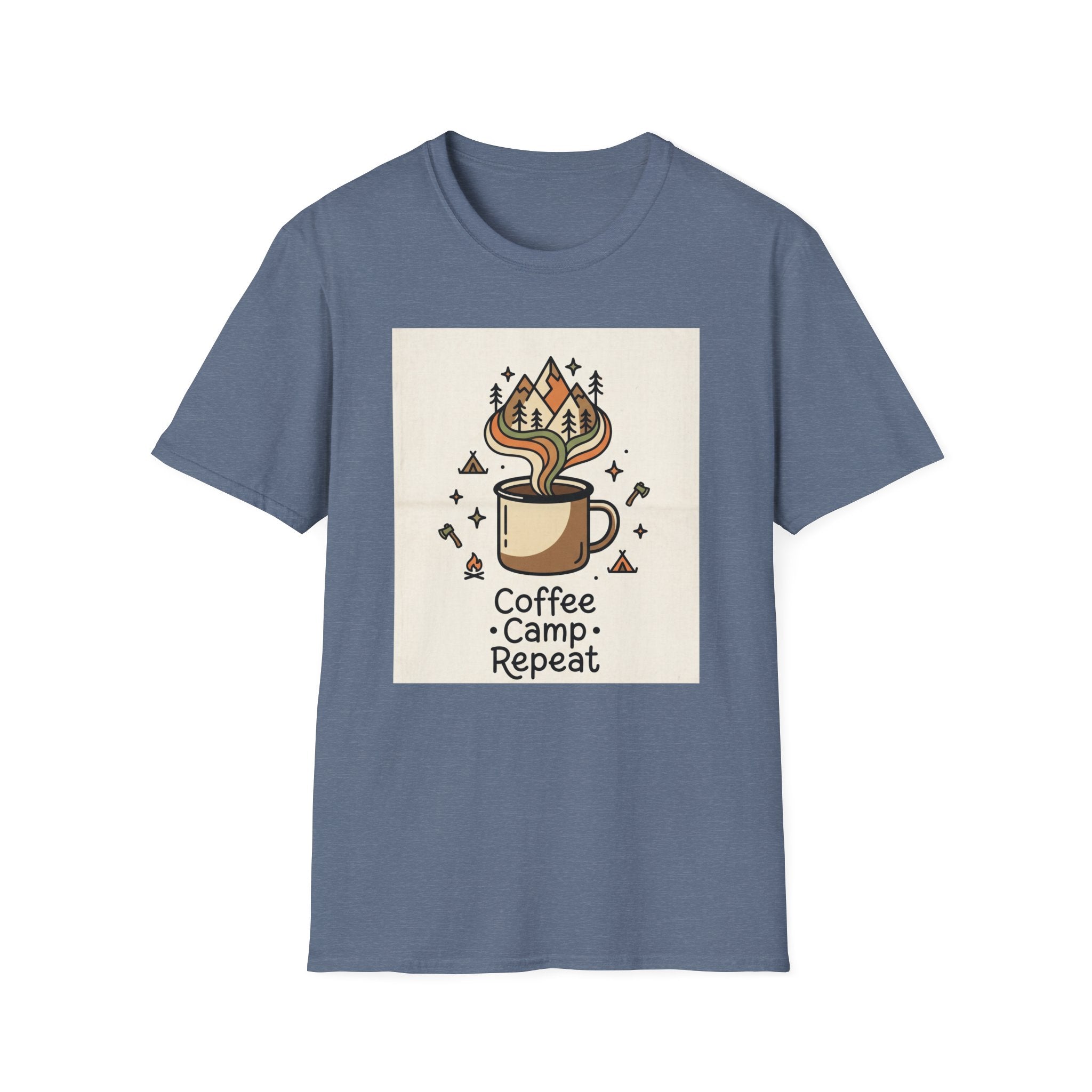 Coffee Camp Repeat Sketch T-shirt