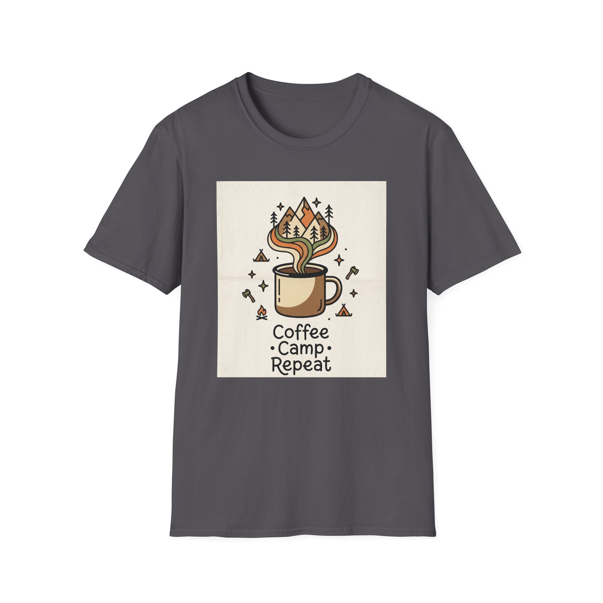 Coffee Camp Repeat Sketch T-shirt