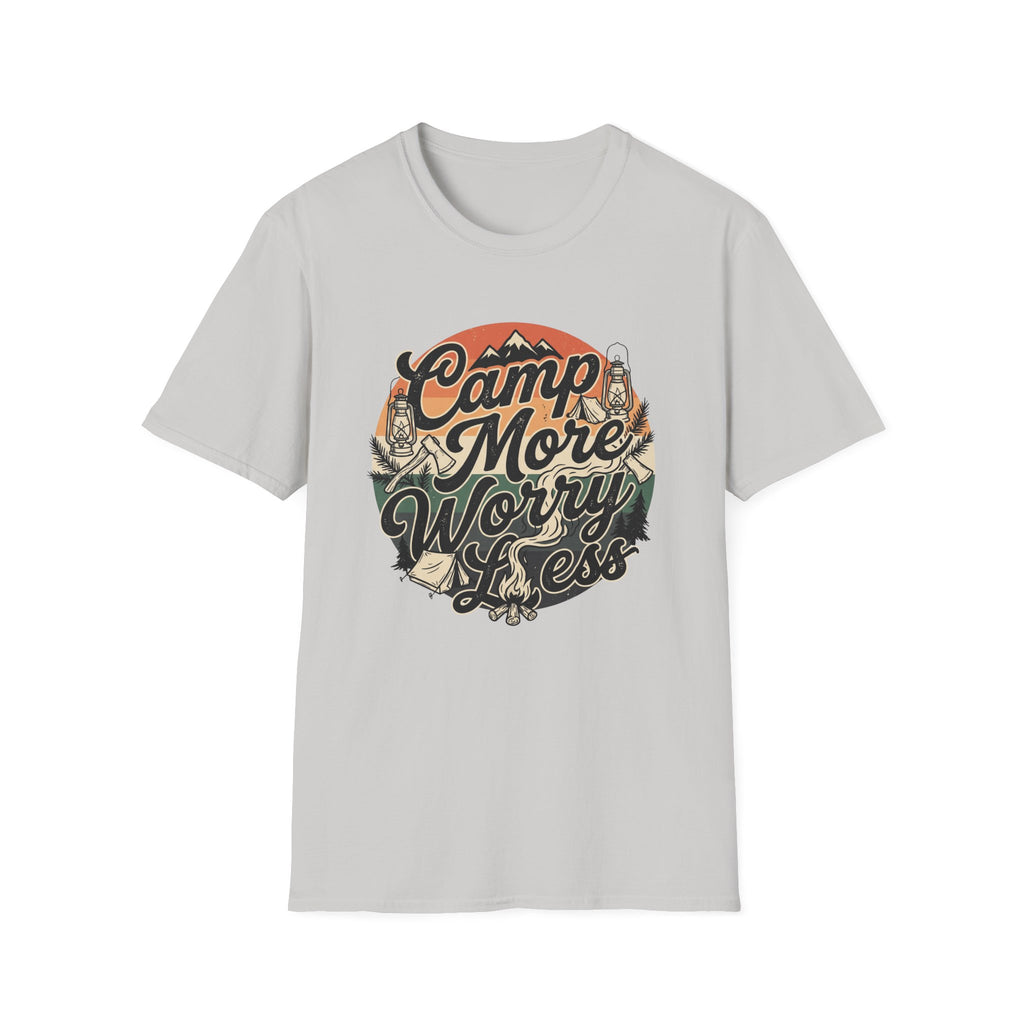 Camp More Worry Less Typography T-shirt