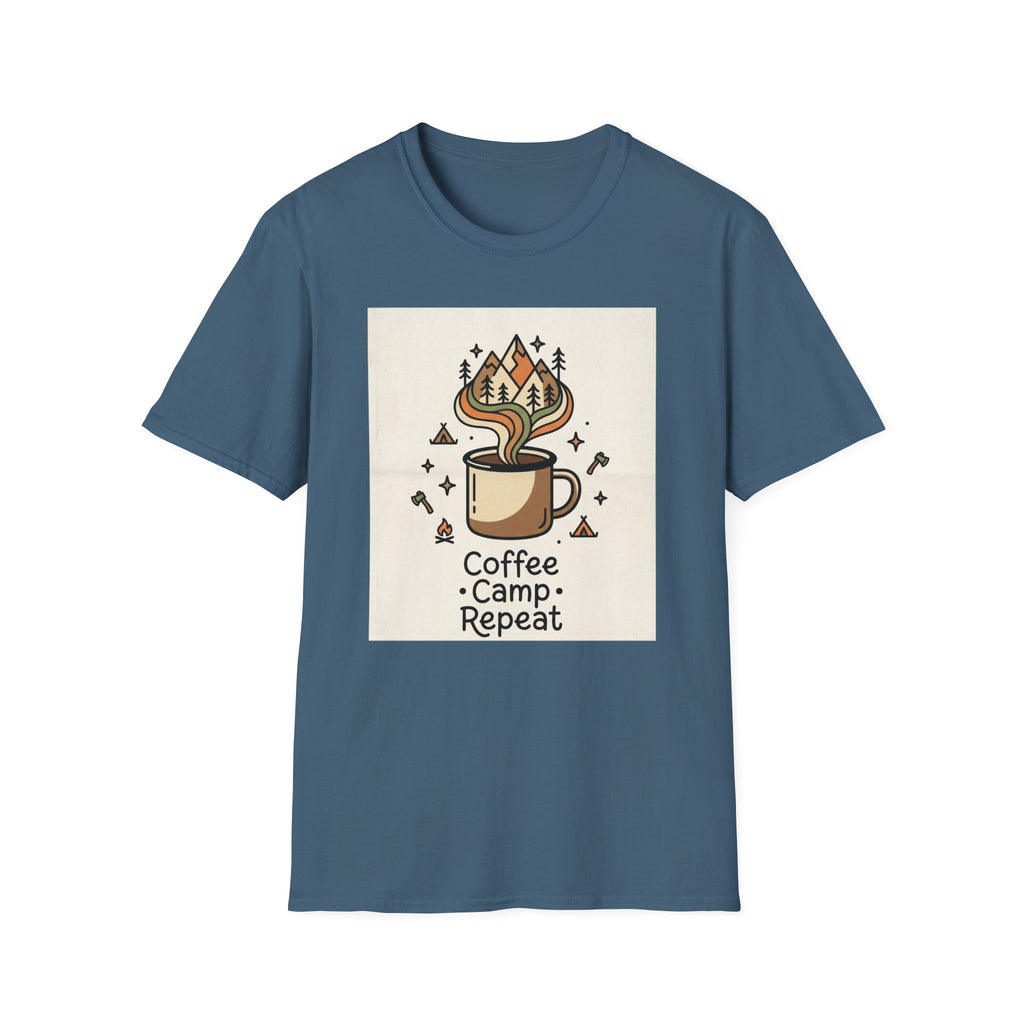 Coffee Camp Repeat Sketch T-shirt