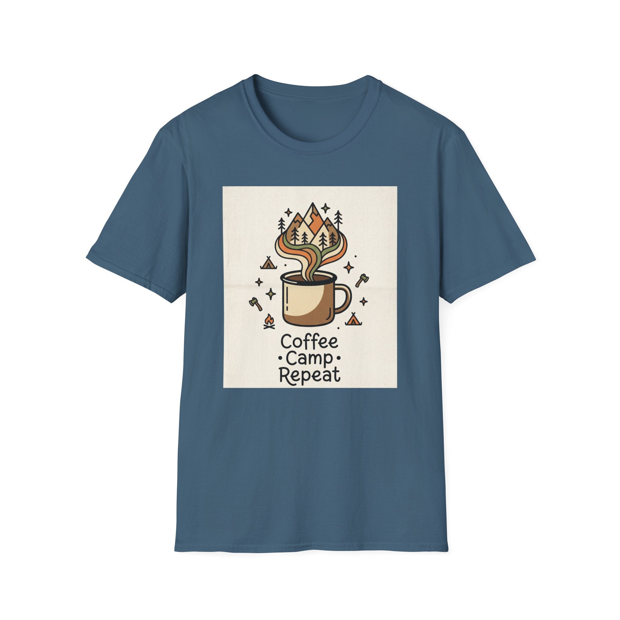 Coffee Camp Repeat Sketch T-shirt