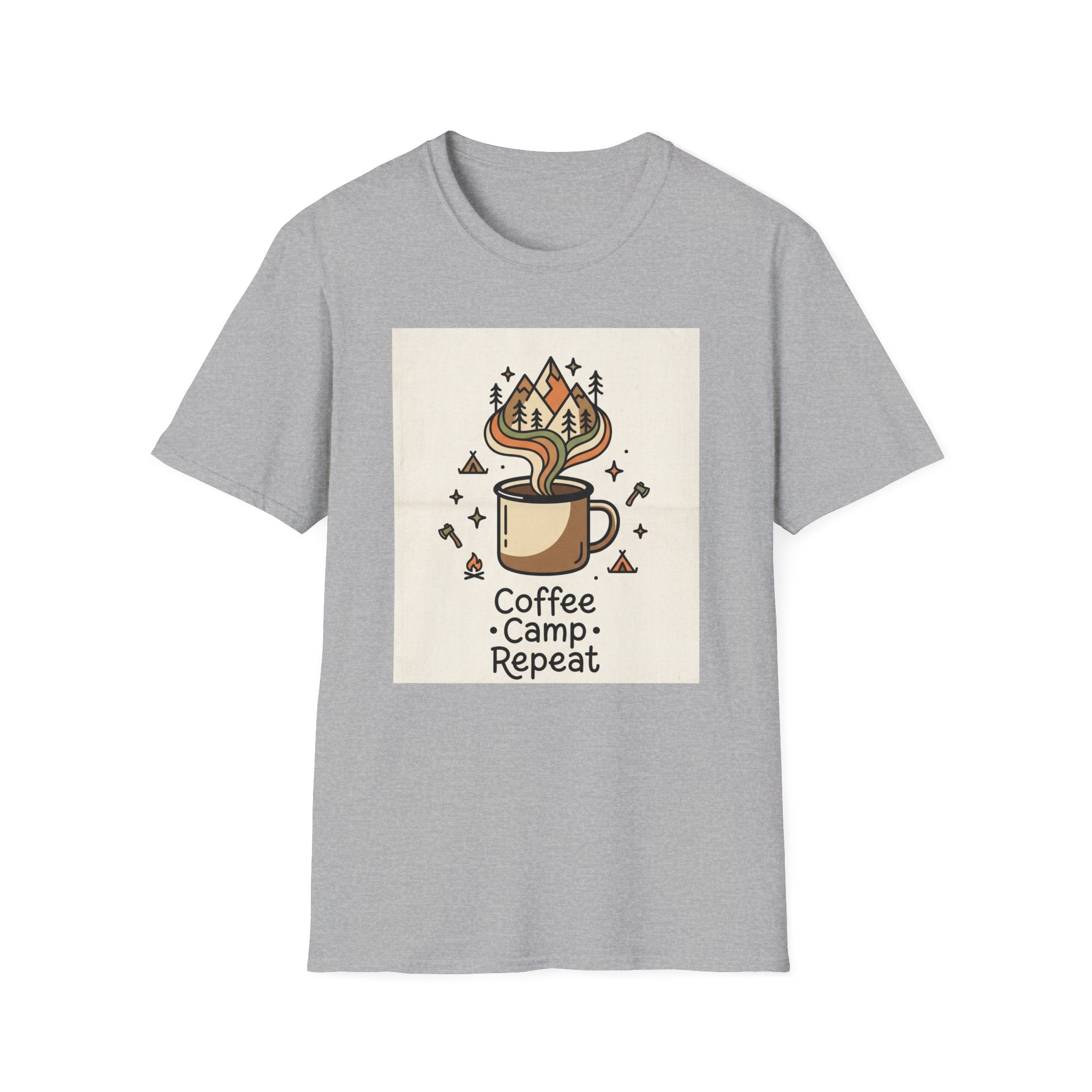 Coffee Camp Repeat Sketch T-shirt